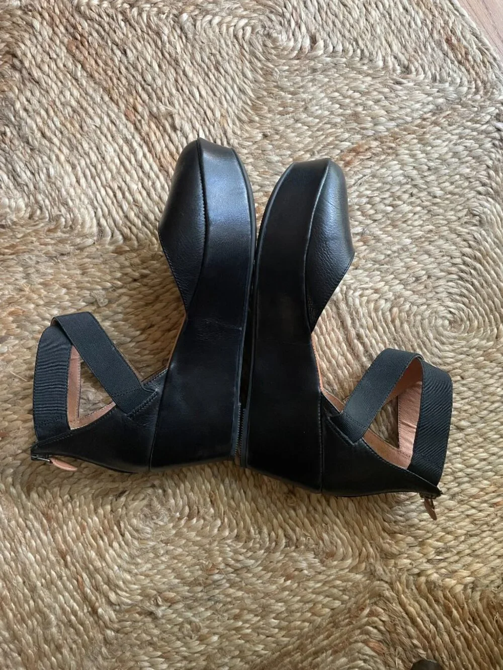 Nyssa Platform Wedge with Elastic Ankle Straps